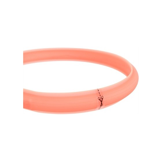 Trixie Lichtgevende Halsband Hond Flash Usb Silicone Koraal L-XL 70 CM 3 MM 2 ST