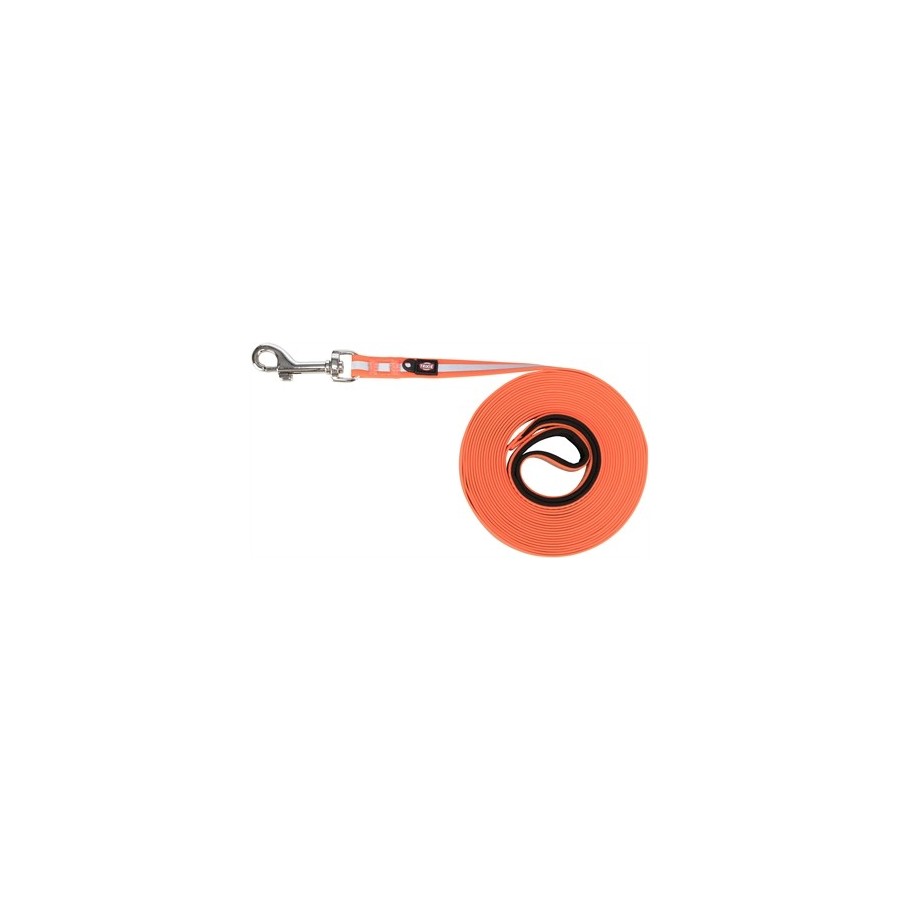 Trixie - Hondenriem Sleeplijn Easylife Reflecterend Oranje M-XL, 10m x 1,7cm