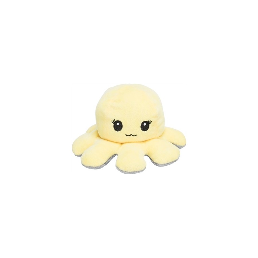 Trixie Octopus Omkeerbaar Pluche Grijs / Geel 19 CM