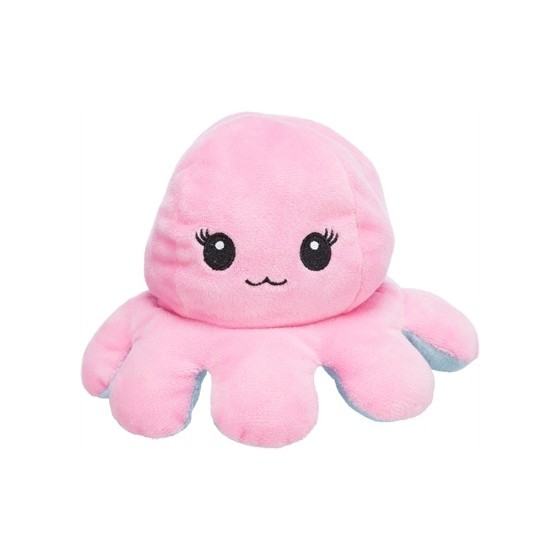 Trixie Octopus Omkeerbaar Pluche Grijs / Geel 19 CM