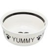 Trixie Voerbak Drinkbak Keramiek Wit / Zwart 25X25 CM 2,6 LTR
