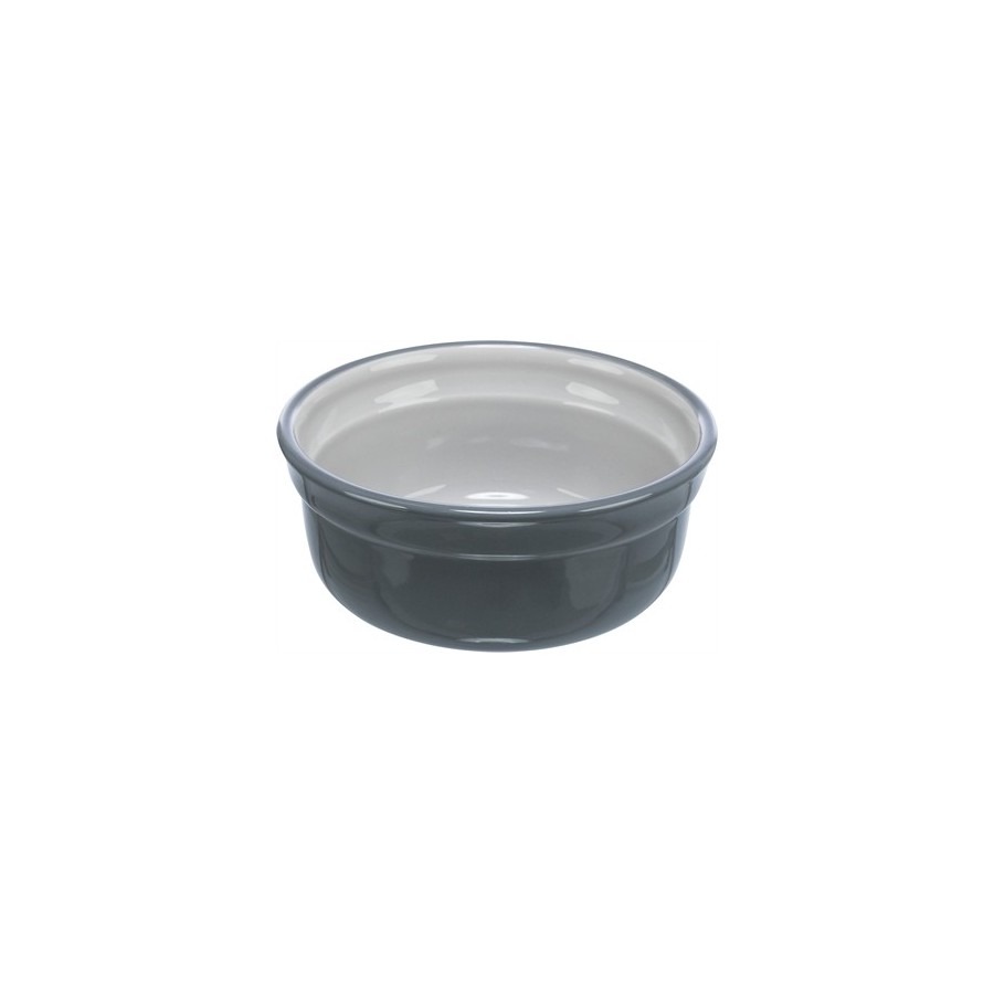 Trixie Voerbak Drinkbak Keramiek Grijs / Lichtgrijs 13X13 CM 250 ML 4 ST