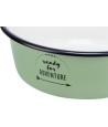 Trixie - Voerbak Drinkbak Emaille / Rvs Groen, 12X12cm 300ml 4st