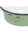 Trixie - Voerbak Drinkbak Emaille / Rvs Groen, 12X12cm 300ml 4st