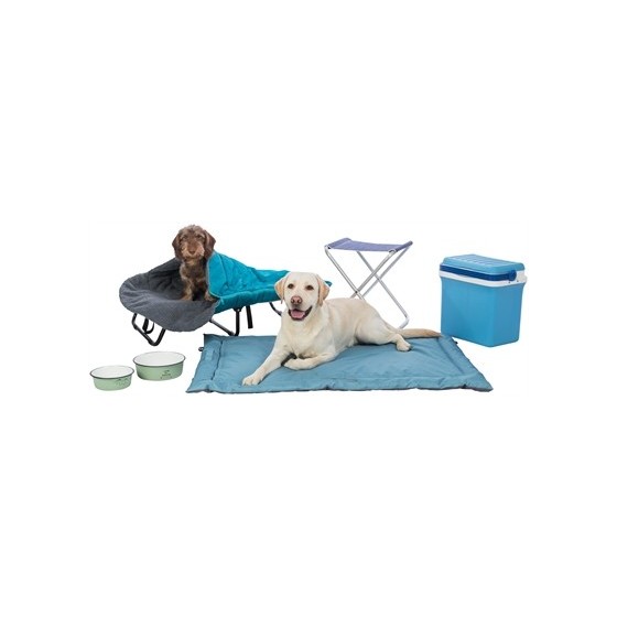 Trixie - Voerbak Drinkbak Emaille / Rvs Groen, 12X12cm 300ml 4st