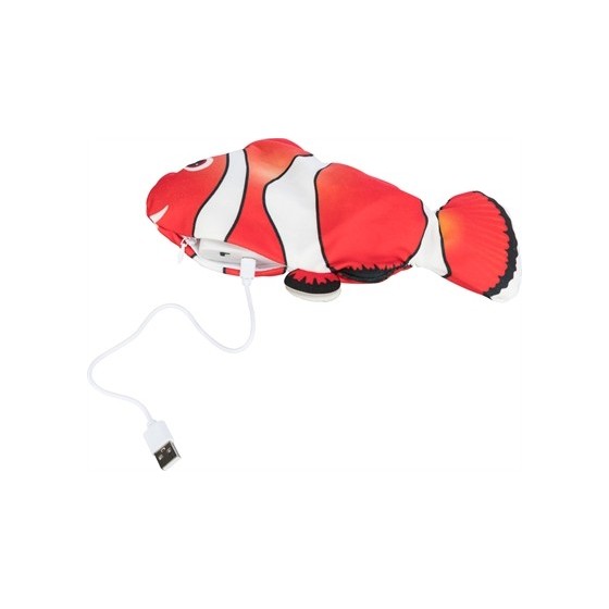 Trixie Spartel Vis Stof Catnip Oranje 26 CM