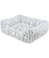 Trixie Hondenmand Mila Hoekig Pluche Wit / Grijs 50X40X12 CM
