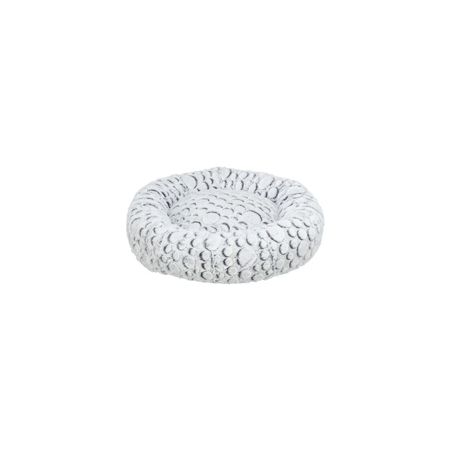 Trixie - Hondenmand Mila Rond Pluche Wit / Grijs, 60x60x10cm