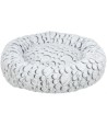 Trixie - Hondenmand Mila Rond Pluche Wit / Grijs, 60x60x10cm