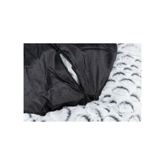 Trixie - Hondenmand Mila Rond Pluche Wit / Grijs, 60x60x10cm