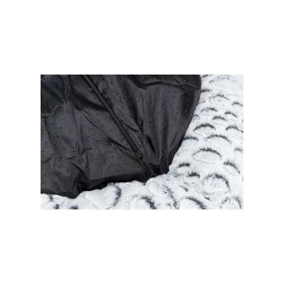 Trixie - Hondenmand Mila Rond Pluche Wit / Grijs, 60x60x10cm
