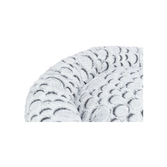 Trixie - Hondenmand Mila Rond Pluche Wit / Grijs, 60x60x10cm