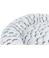 Trixie - Hondenmand Mila Rond Pluche Wit / Grijs, 60x60x10cm