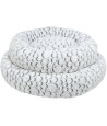 Trixie - Hondenmand Mila Rond Pluche Wit / Grijs, 60x60x10cm