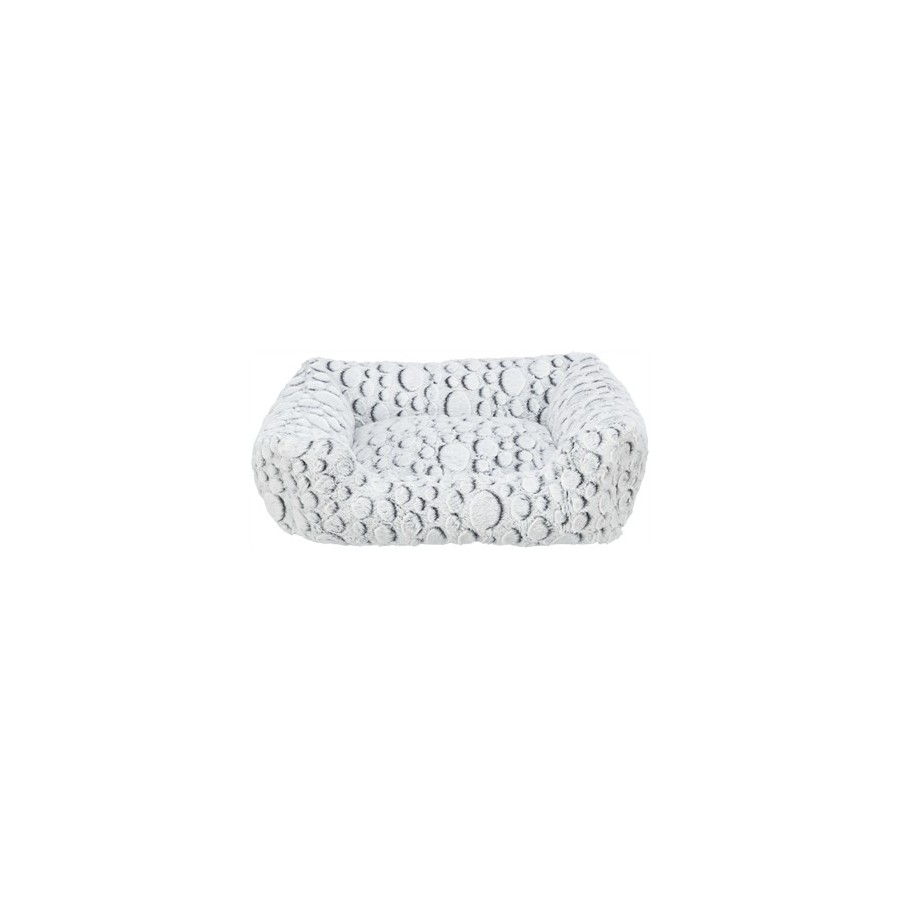 Trixie Hondenmand Mila Hoekig Pluche Wit / Grijs 80X60 CM