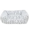 Trixie Hondenmand Mila Hoekig Pluche Wit / Grijs 80X60 CM