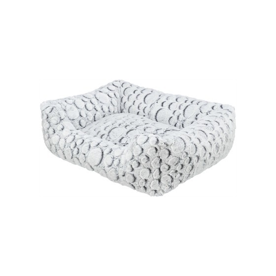 Trixie Hondenmand Mila Hoekig Pluche Wit / Grijs 80X60 CM