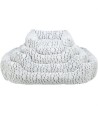 Trixie Hondenmand Mila Hoekig Pluche Wit / Grijs 80X60 CM