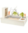 Trixie Voederstation Met Voerbak / Waterbak / Hooiruif Hout Naturel 70X47X41 CM