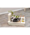 Trixie Voederstation Met Voerbak / Waterbak / Hooiruif Hout Naturel 70X47X41 CM