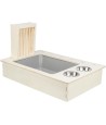 Trixie Voederstation Met Voerbak / Waterbak / Hooiruif Hout Naturel 70X47X41 CM