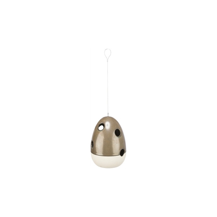 Trixie Nestelhulp Hangend Keramiek Creme / Bosgroen 12X12X16 CM