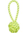 Trixie Aquatoy Touw Met Bal Drijvend Polyester Geel / Groen 7X7X21 CM