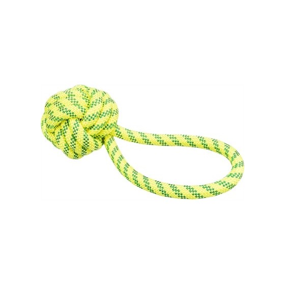 Trixie Aquatoy Touw Met Bal Drijvend Polyester Geel / Groen 7X7X21 CM