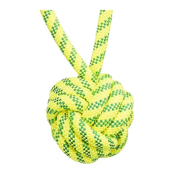 Trixie Aquatoy Touw Met Bal Drijvend Polyester Geel / Groen 7X7X21 CM