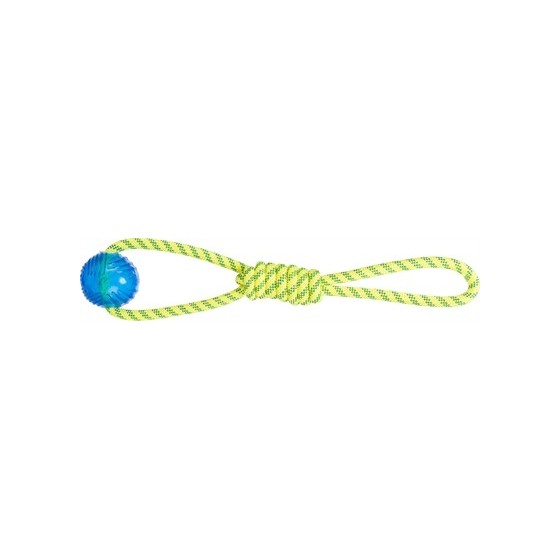 Trixie Aquatoy Touw Trekspeeltje Drijvend Polyester Geel / Groen 6X6X40 CM