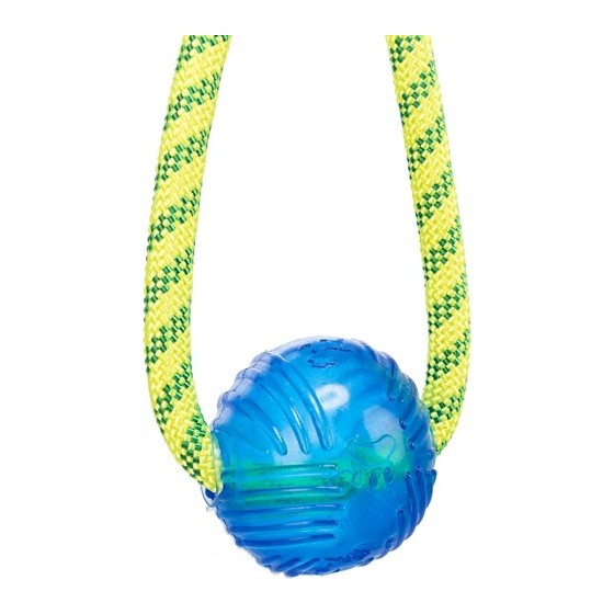 Trixie Aquatoy Touw Trekspeeltje Drijvend Polyester Geel / Groen 6X6X40 CM