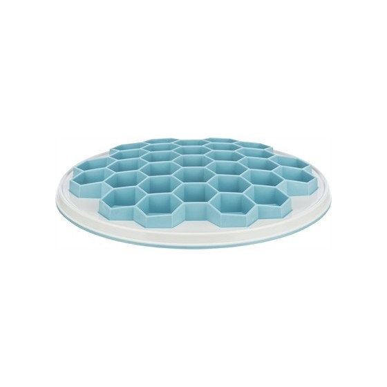 Trixie Slowfeeding Plaathive Kunststof / Tpr / Tpe Grijs / Blauw 30X30 CM