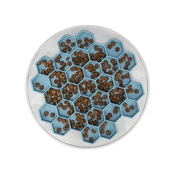 Trixie - Slowfeeding Plaathive Kunststof / Tpr / Tpe Grijs / Blauw, 30x30cm