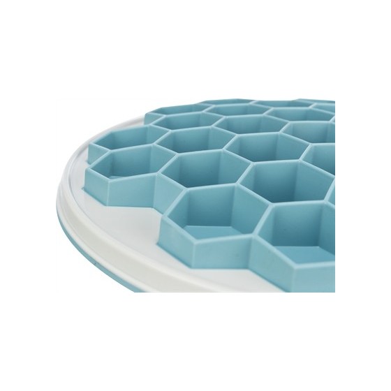 Trixie Slowfeeding Plaathive Kunststof / Tpr / Tpe Grijs / Blauw 30X30 CM
