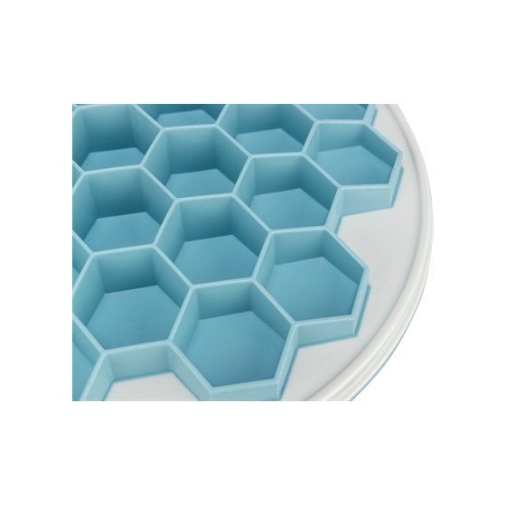 Trixie Slowfeeding Plaathive Kunststof / Tpr / Tpe Grijs / Blauw 30X30 CM
