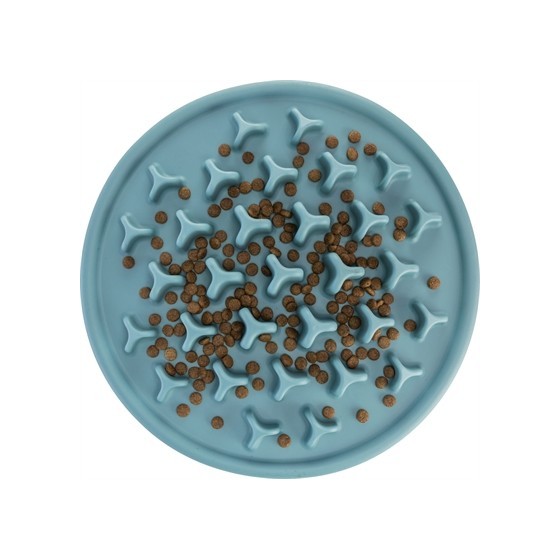 Trixie - Voermat Slowfeeding Pillars Tpe Blauw, 35x35cm