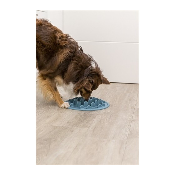 Trixie - Voermat Slowfeeding Pillars Tpe Blauw, 35x35cm