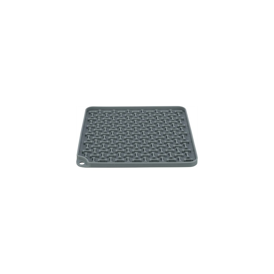 Trixie - Lick'n'snack Mat Siliconen Donkergrijs. 20x20cm