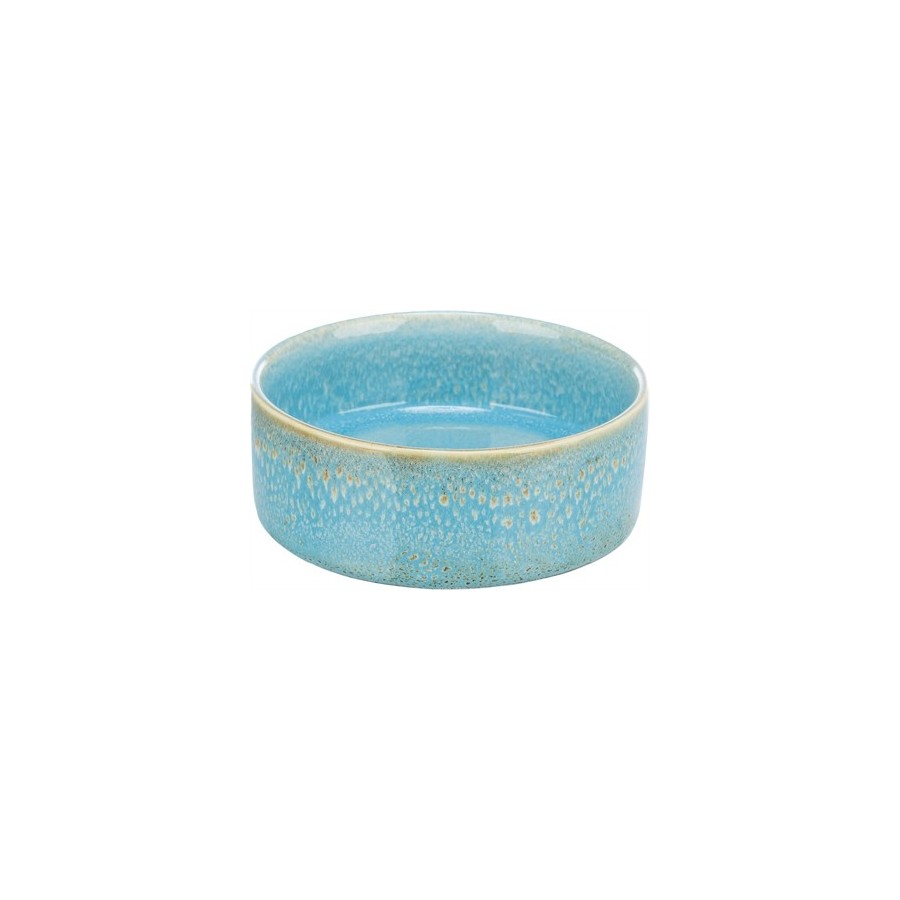 Trixie Voerbak / Drinkbak Keramiek Blauw 13X13 CM 400 ML
