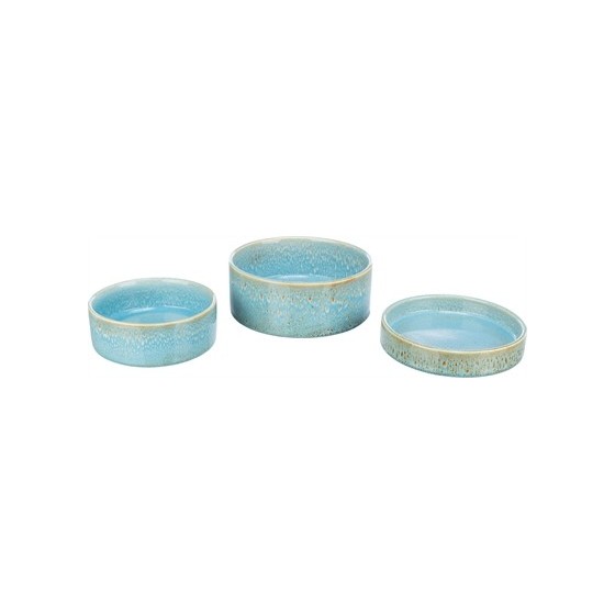 Trixie Voerbak / Drinkbak Keramiek Blauw 13X13 CM 400 ML