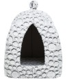 Trixie - Kattenmand Iglo Mila Pluche Wit / Grijs, 32x32x42cm