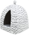 Trixie - Kattenmand Iglo Mila Pluche Wit / Grijs, 32x32x42cm