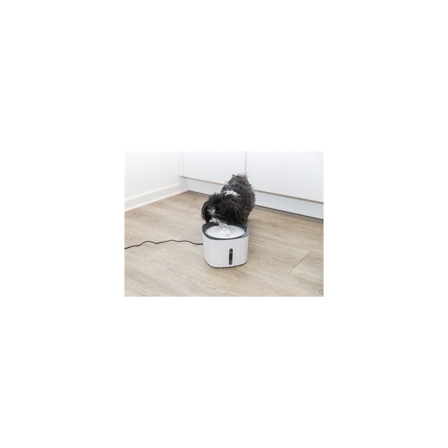 Trixie Drinkfontein Flower Kunststof Wit / Grijs 18,5X18,5X13 CM 2 LTR