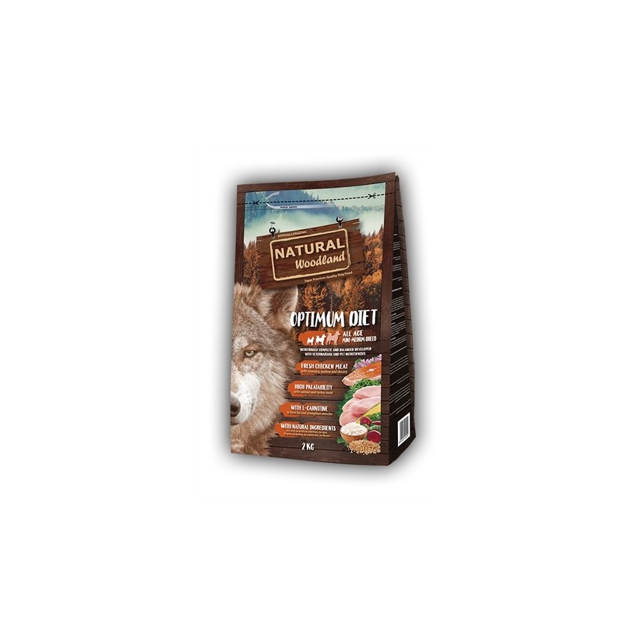 Natural Woodland - Optimum Mini / Medium Breed Diet 2kg