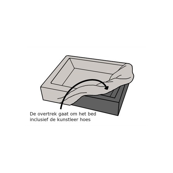 Bia Bed Rib Hoes Voor Hondenmand Blauw BIA-50 60X50X12 CM