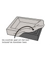 Bia Bed Rib Hoes Voor Hondenmand Blauw BIA-50 60X50X12 CM