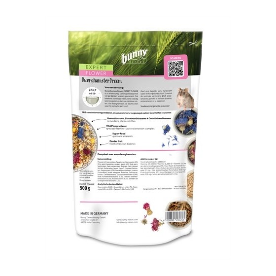 Bunny Nature - Dwerghamsterdroom Expert Flower 500gr