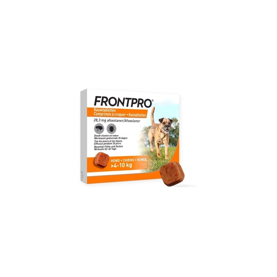 Frontline - Frontpro Kauwtabletten M. 4-10kg. 3 Tabletten