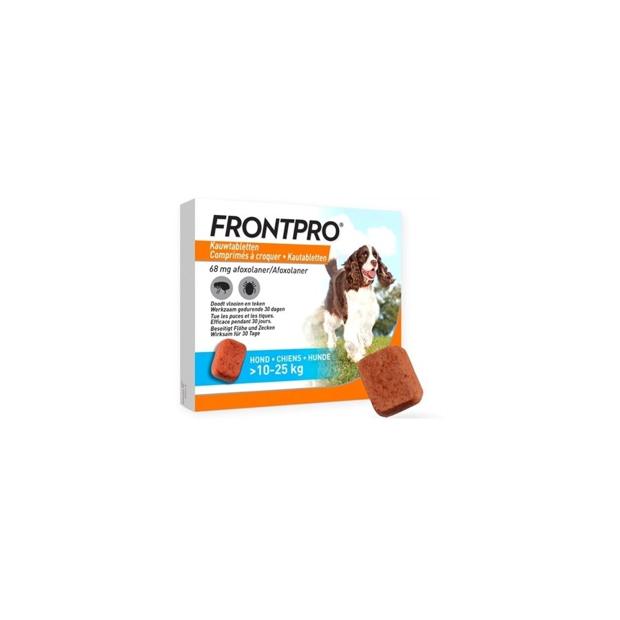 Frontline - Frontpro Kauwtabletten L. 10-25kg. 3 Tabletten