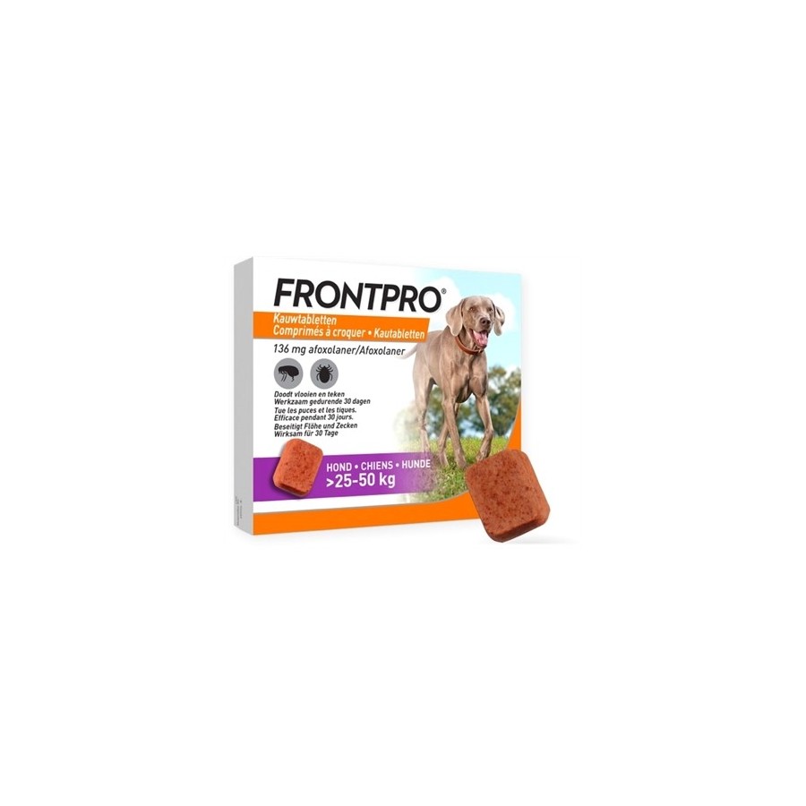 Frontline - Frontpro Kauwtabletten XL, 25-50kg. 3 Tabletten